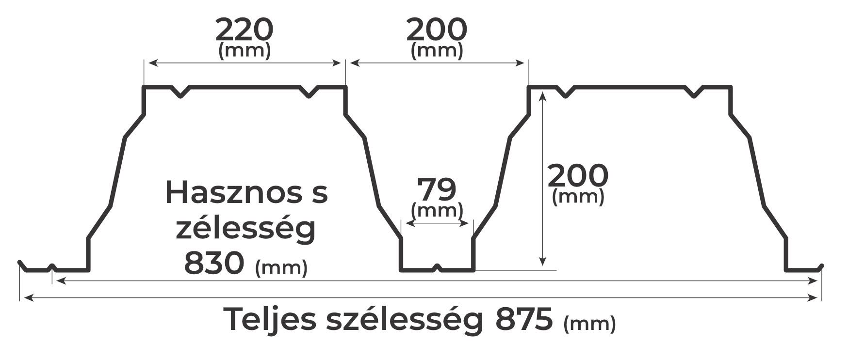 T200-trapezlemez-metszet